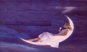 'A woman clothed with the sun, and the moon under Her feet and on Her head a 
crown of 12 stars. NT Revelation 12:1'