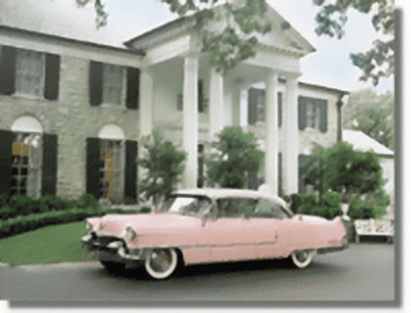 There is also an auto museum at Graceland. This is the pink Cadillac 
that Elvis gave to his mother.